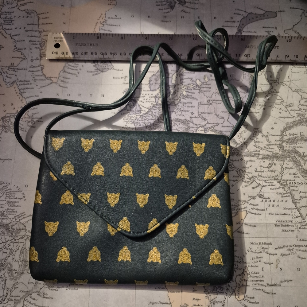 Mossimo Supply Co. Green and Gold Crossbody Bag